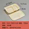Caja de Almuerzo Biodegradable Desechable Tres Compartimentos Dos Compartimentos Rectangular para el Hogar Picnic Camping Estilo Caja de Embalaje para Frutas Caja de Almuerzo con Compartimentos