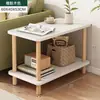 Mesa de Centro com Pés de Madeira Camada Única Dupla Mesa Lateral de Sofá Mini Mesa de Centro Pequena Nórdica Mesa Lateral Simples Tipo Painel Apartamento Pequeno Minimalista