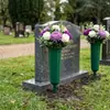 Ventas directas del fabricante: Tubo para arreglo floral de cementerio transfronterizo, flores artificiales de plástico, dispositivo para arreglo de flores secas para cementerio y culto a los antepasados