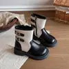 Botas de Moda para Niñas 2026 Otoño Nuevo Estilo Versátiles y Elegantes para Niños Botas de Cuero de Tacón Medio a Alto Estilo Coreano Botas de Cuero Suave Estilo Princesa