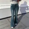 AliExpress Wish Pantalones Largos Acampanados Versátiles de Moda para Mujer Estilo Callejero Americano Jeans de Moda
