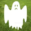 Placa de Jardim de Halloween Mais Vendida Transfronteiriça, Placa Decorativa Assustadora de Fantasma Branco que Brilha no Escuro para Festa de Feriado
