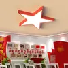Lámpara de techo de estrella roja de cinco puntas para salas de conferencias, salas de actividades de oficina, pasillos escolares, salas de exposiciones y oficinas administrativas