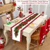 Caminho de mesa de Natal Xiyin TEMU transfronteiriço, tira longa festiva, nova decoração de mesa, decorações de Natal, toalha de mesa