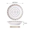 Prato de Melamina Doméstico Estilo Chinês Hotel Simples Prato Especial para Dumpling Anti-queimadura Camada Dupla Secagem Prato para Dumpling