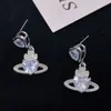 Brincos de argola com borla esférica do planeta Terra, design de nicho requintado e único, argolas versáteis de alta qualidade, prata 925