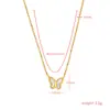 Colar de aço titânio venda quente transfronteiriça feminino temperamento moda pingente de concha borboleta pulseira brinco alta qualidade joias atacado