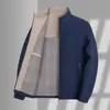 Ropa de Fujian Estilo Nuevo de Otoño Chaqueta Casual con Cuello Alto para Hombres de Mediana Edad y Mayores Estilo Delgado de Primavera y Otoño Chaqueta de Vestir para Papá