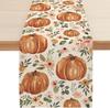 Bandera de Mesa Americana Nórdica Transfronteriza de Otoño Acción de Gracias Calabaza Hoja de Arce Tela Bandera de Mesa Mesa de Centro Sala de Estar Comedor Bandera de Mesa Decorativa