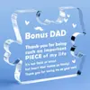 Nuevos Adornos Acrílicos Transparentes de Amazon para Papá, Regalo de Cumpleaños del Día del Padre, Bendiciones, Decoraciones de Escritorio