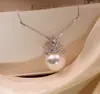 Rainha do Gelo Shijia Colar de Pérolas Brincos Corrente de Prata Esterlina S925 Pingente Corrente de Suéter de Cobre Corrente de Clavícula Beleza de Qingdao