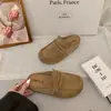 Mocasines retro sin espalda para mujer, otoño 2026, zapatillas casuales tipo Birkenstock de suela blanda para ir al trabajo fácilmente