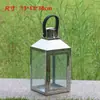 Lampião de Vento Estilo Europeu Suporte de Vela de Aço Inoxidável Lanterna de Vidro Dourada Lâmpada à Prova de Vento Lâmpada de Manteiga para Exterior Ornamento de Decoração