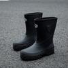 Paquete Moda Zapatos de Lluvia para Hombre Medianos de Suela Gruesa Cómodos Zapatos para Agua Antideslizantes Zapatos de Goma de Cocina para Exterior Combinan con Todo Pesca Zapatos Impermeables