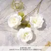 Ramo falso de simulación de color blanco terminado con flores de seda artificial para boda, fila de flores de plástico, arreglo de boda de alta calidad