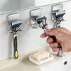 Suporte para Lâmina de Barbear de Banheiro, Suporte de Aço Inoxidável para Lâmina de Barbear, Suporte de Gancho para Lâmina de Barbear Plug-In Sem Furos