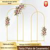 Adereços de Casamento Arco Dourado Arco Cenário de Palco de Casamento Enfeites de Boas-Vindas Decoração de Caminho Arco de Flores de Ferro