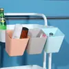Cesta colgante para carrito, dormitorio, mesita de noche, cubo colgante pequeño, cubo de plástico para el hogar, caja de almacenamiento de plástico montada en la pared, estante para cesta de almacenamiento de bocadillos para dormitorio