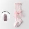 Calcetines de Verano para Niños 2025 Malla Transpirable Pegamento de Puntos Lindo Lazo Medias de Princesa Calcetines para Bebé
