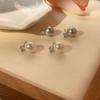 Pendientes de perla gris lino para mujer, únicos, de alta calidad, ligeros, de lujo, con temperamento de nicho, nuevos pendientes de estilo occidental 2023