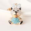 Criativo Desenho Animado Diamante Arco Urso Carro Chaveiro Animal Brinquedo Bolsa Pingente Pequeno Presente Atacado