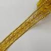 Encaje de Lentejuelas con Barras de Cuentas Prismáticas de Filigrana Dorada y Plateada Listo para Usar del Fabricante Accesorios para Ropa Manualidades Accesorios Decorativos