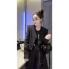 Conjunto de Traje Casual Estilo Chino para Mujer Moda Otoño Temperamento Elegante Chaqueta Estilo Chino Pantalones Rectos de Pierna Ancha Conjunto de Dos Piezas Color Sólido
