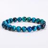 Joyería Youjia Pulsera de Piedra Ojo de Tigre Ágata Cristal Natural Venta Caliente Transfronteriza Pulsera Sencilla de Cuentas de Cristal Al por Mayor