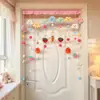 Casa de Frutas Nubladas Estilo Girly Varios Cuartos Decoración Suave Cortinas Cortina de Puerta Divisoria de Dormitorio Cortina Colgante Feng Shui Cortina de Media Puerta