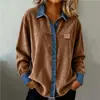 Camisa Longa Tendência 2026 Primavera e Outono Estilo Europeu e Americano Xadrez Único Estampado 3D para Mulheres