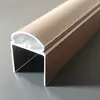 Cortina de Gasa Suave Personalizada Guía Inferior para Barra de Cortina Espacio de Oficina Ingeniería Cortina Patrón Arena Café Barra Inferior Piezas de Cortina de Aleación de Aluminio