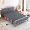 Cama plegable de uso doméstico con estructura de hierro, cama de siesta individual para viviendas de alquiler, cama doble portátil con estructura de hierro, cama simple de tablero duro, tipo económico