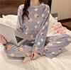 Pijama de Vellón Coral para Mujer Invierno Grueso Ropa Exterior Lindo Franela Ropa para el Hogar Traje Cárdigan Largo Holgado a la Moda