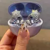 Clip para Auriculares de Copo de Nieve de Diamante Completo con Circonita Adecuado para Auriculares Freeclip, Accesorio de Nicho Dulce y Elegante para DIY