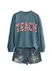 Amazon eBay Tienda Independiente Moda Casual Versátil para Mujer Teach Fresa Otoño Invierno Nueva Sudadera de Manga Larga