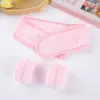 Diadema para Lavado de Cara de Venta Caliente Europea y Americana, Diadema Simple de Color Sólido de Felpa con Velcro, Set de Pañuelos para la Cabeza Postparto