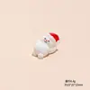Muñeco de Nieve con Sombrero Rojo Lindo de Dibujos Animados Adornos de Resina Estéreo Decoración Creativa para Escritorio de Computadora de Coche Pequeños Adornos