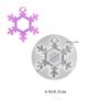 Molde epóxi de roupas Pingente de joia DIY Etiqueta de bolsa Pingente de floco de neve de Natal Molde de silicone atacado