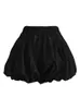 Pantalones de Nube Negra para Mujer Verano Cintura Alta Adelgazantes Estilo Calabaza Línea A Casual Burbuja Linterna Pantalones Cortos
