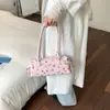 Bolsa de Mão Floral com Decoração de Cinto de Couro de Nicho, Bolsa de Ombro, Bolsa de Braço, Bolsa Tote Versátil Nova Tendência Verão 2026 para Mulheres