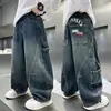 Ropa Infantil Jeans Holgados para Niños, Pantalones Cargo para Niños Talla Mediana y Grande, Ropa de Abrigo Pantalones de Primavera y Otoño para Niños, Venta al por Mayor Transfronteriza