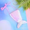 Bolso bandolera personalizado para niños, color cola de sirena, lentejuelas, cremallera, cordón, mini almacenamiento, monedero, venta al por mayor