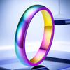 Fabricantes de joyería transfronterizos en Europa y Estados Unidos populares anillos de acero inoxidable no se decoloran en el viento acero de titanio de alta calidad 4MM anillo liso anillo