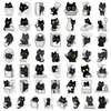 50 Pegatinas de Gato Negro Lindo de Dibujos Animados para Compra Directa Transfronteriza para Escenas Divertidas Cotidianas, Pegatinas para Decorar Cuadernos y Agendas