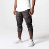 Pantalones Deportivos Casuales para Hombre Transfronterizos Fitness Elásticos Tejidos de Nailon Ajustados para Correr Entrenamiento Pantalones Cónicos para Hombre