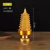 Lámpara de Velas Pagoda Hombre Sabio Manjushri Lista Dorada Éxito Lámpara de Ofrenda de Lingote de Tres Niveles Lámpara Perpetua para el Hogar Fabricante