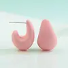 Pendientes coreanos y japoneses minimalistas en forma de C, pendientes de gota coloridos de diseño de nicho, accesorios lindos de chica de colores de caramelo vintage