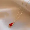Collar con colgante de calabaza con incrustaciones de circonita y técnica de goteo de aceite para otoño e invierno, sensación de lujo ligero y alta gama, cadena para la clavícula, joyería versátil de nicho para el día a día de las mujeres