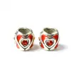 Huiyue simples Joker coração com diamantes cravejados liga contas de furo grande pulseira acessórios de contas atacado
