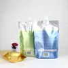 Bolsa de Empaque de Papel de Aluminio Personalizada de 1L 1.5L 2L con Doble Boquilla, Bolsa tipo Bandolera para Café, Bebidas, con Válvula de Mariposa, Bolsa Compuesta, Estilo Vertical